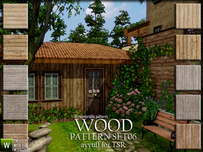 Sims 3 — Wood Pattern Set06 by ayyuff — 10 recolorable wood patterns