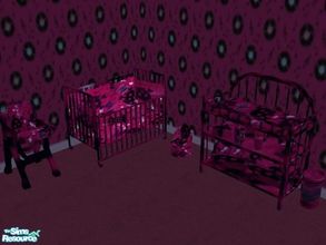 Sims 2 — Pink Skull Nursery For Girls by staceylynmay2 — Pink skull nursery set for your female toddlers. base game