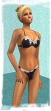 Sims 2 — D118 Black and white undies by lurania — Undies and Pj\'s in one!For adult and young adult,it is a G-string!!