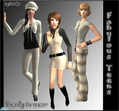 Sims 2 — Fabulous Teens: Ready To Wear by katelys — Three outfits for everyday use. No mesh or EP required. Hope you\'ll