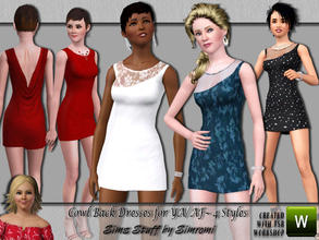 Sims 3 — Cowl Back Short Club Dress  ~ YA/AF by simromi — Time to hit the clubs in this cute, sexy club dress. Choose