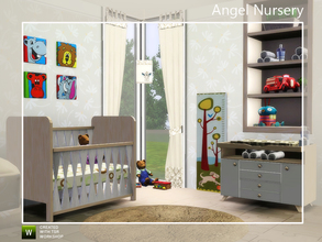 Sims 3 — Angel Nursery by Angela — Angel Nursery, contemporary nursery with a warm touch. Set contains Changingtable