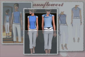 Sims 3 — toppoloska annflower1 by annflower1 — Casulal and formal dress for FA. Top with a cut on the back. Possibility