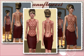 Sims 3 — af body stocking clothes by annflower1 — Casulal and formal dress for FA. Stocking clothes.
