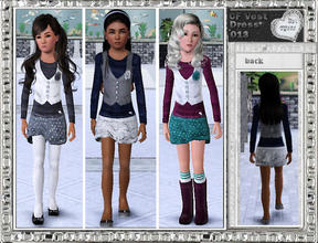Sims 3 — TG101_CF AnF Vest Dress 013 by trunksgirl101 — Child Female Abercrombie Vest Dress. Includes 4 recolorable