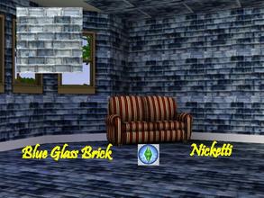 Sims 3 — Azul Glass Bricks by nicketti — Pattern, blue multicolored rectangles. Works for walls, floors, ceilings,