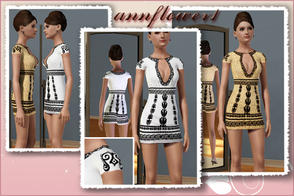 Sims 3 — Dress with laces the black  by annflower1 — Casulal and formal dress for FA. Cocktail mini-clothes for a club