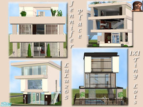 Sims 2 — Jennifer Place 1x1 Modern Homes by Lulu265 — A collection of 4 modern homes built on tiny 1x1 lots. Each home