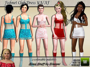 Sims 3 — Fishnet Club Dress YA/AF by Simromi by simromi — This fun and sexy Fishnet Club dress will get you through the