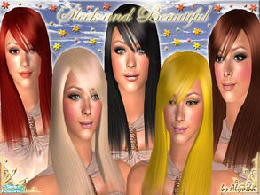 Sims 2 — Sleek and Beautiful by Alyosha — My fourth hair set, using another mesh from Raonsims! This time, straight hair