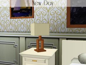 Sims 3 — New Day Table Lamp by lilliebou — This table lamp costs 115 simoleons and has two recolorable channels. Comes