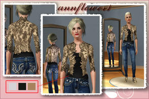 Sims 3 — jacket carved annflower1 by annflower1 — Beautiful carved jacket from a fabric with the beaten out flowers. The