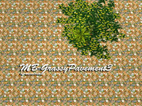 Sims 3 — MB-GrassyPavement3 by matomibotaki — MB-GrassyPavement3, new terrain-paint by matomibotaki, pavement with grass.