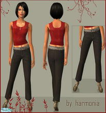 Sims 2 — Hillary Capri Pants by Harmonia — everyday pants