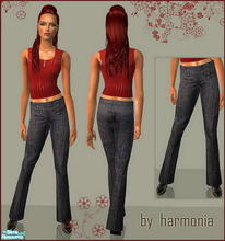 Sims 2 — Hillary Jeans by Harmonia — everyday jeans