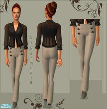 Sims 2 — Hillary Pants by Harmonia — everyday bottom