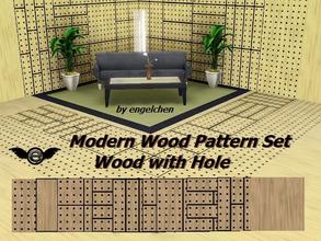 Sims 3 — Modern Wood Pattern Set  by engelchen1202 — Wood Pattern Set Wood with Holes - Holz Muster Set Holz mit