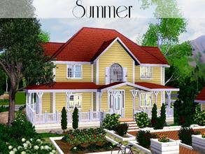 Sims 3 — Summer by lilliebou — Hi ! This small house is for a family of 4 Sims, including two parents. First floor :