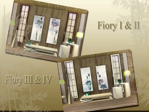 Sims 3 — Fiory Paintings Set by ung999 — This set includes four art work named Fiory I, II, III, IV from Celeste 