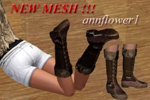 Sims 3 — annflower1 shoes 001 by annflower1 — Expensive users I have completely altered new mesh boot which very much