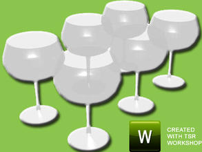 Sims 3 — Green Apple Dining Glass Set by Lulu265 — Sideboard, dining