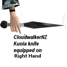 Sims 3 — Kunai-Knife Naruto Style equipped on Right Hand by CloudwalkerNZ2 — Kunai-Knife Naruto Style equipped on Right
