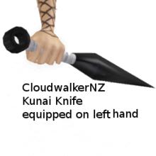 Sims 3 — Kunai-Knife Naruto Style equipped on Left Hand by CloudwalkerNZ2 — Kunai-Knife Naruto Style equipped on left