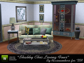 Sims 3 — Shabby Chic Living Four by TheNumbersWoman — It's Back! Shabby Chic in all it's **cough** Glory. Starting with