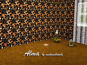 Sims 3 — MB-Alma by matomibotaki — Abstract pattern in red, orange and light yellow, 3 channel, to find under Abstract.
