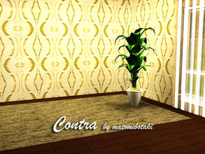 Sims 3 — MB-Contra by matomibotaki — Geometricl pattern in green, orange and beige, 3 channel, to find under Geometric