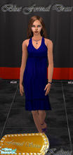 Sims 2 — Dark Blue Formal Dress by Kalinia — This is a recolour of the Maxis formal dress. *NOTE* You will need H&M