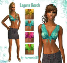 Sims 2 — Laguna Beach by Harmonia — 4 sugar top & jeans skirt.