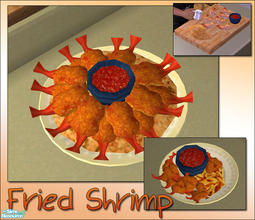 Sims 2 — Fried Shrimp by sim_man123 — A new fried shrimp meal (for Dinner), requires level 5 cooking. Should be base game