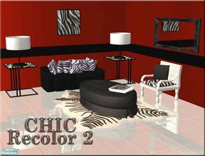 Sims 2 — Chic Living Room Recolor Set 2 by nikisatez05 — No Animals Were Harmed in the making of this set! Recolor of my