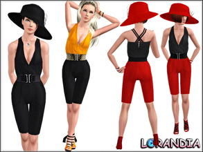 Sims 3 — Jumpsuit by LorandiaSims3 — Jumpsuit for your sims 3 females. 3 recolorable areas, 3 color variations, custom