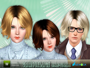 Sims 3 — Newsea Camouflage Female+Male Hairstyle by newsea — This hairstyle is for female and male. Works for all ages.