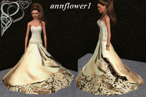 Sims 3 — wedding dress 2 annflower1 by annflower1 — Wedding dress. A corset. The atlas. Also it is possible to dress on