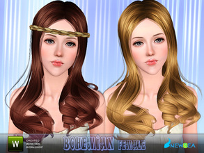 Sims 3 — Newsea Bohemian Female Hairstyle&Headband by newsea — This hairstyle is for female. Works for all ages. All