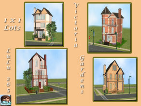Sims 2 — Victoria Gardens  by Lulu265 — A set of 4 Victorian style homes, build on tiny 1x1 lots. These homes look super