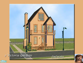 Sims 2 — No 2 Victoria Gardens by Lulu265 — A small Victorian style home build on a 1x1 lot. This home has 1 bedrooms and
