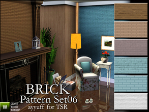 Sims 3 — Brick Pattern Set06 by ayyuff — 6 recolorable brick patterns