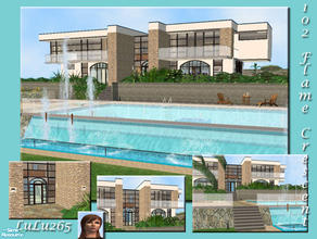 Sims 2 — 102 Flame Crescent by Lulu265 — A lovely large spacious modern home. landscaped garden boasts a large pool and