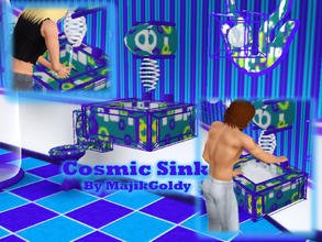 Sims 3 — MajikGoldys Cosmic Sink by MajikGoldy — MajikGoldys Cosmic Sink The Sink has a New purifying Swirl Tube and is