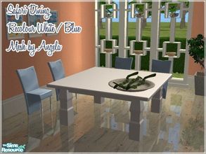 Sims 2 — Safari Dining in White by mky1374 — Meshes by Angela. 