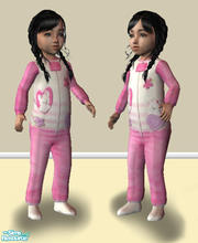 Sims 2 — Cute Toddler PJs - Hearts n Bears by Simaddict99 — adorable little hearts an bears design in shades of pink and
