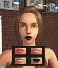 Sims 2 — New Line! - Lipstick by adjaD — A set of four lipsticks