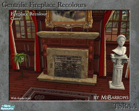 Sims 2 — Gentrific Fireplace Recolours - Cherry by MsBarrows — A recolour of the Gentrific Fireplace from base game to