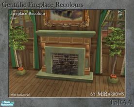 Sims 2 — Gentrific Fireplace Recolours - Pine by MsBarrows — A recolour of the Gentrific Fireplace from base game to