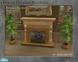 Sims 2 — Gentrific Fireplace Recolours - Old Cream by MsBarrows — A recolour of the Gentrific Fireplace from base game to