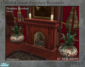 Sims 2 — Casbah Fireplace Recolours - Cherry by MsBarrows — A recolour of the Casbah Casuals fireplace from base game, to